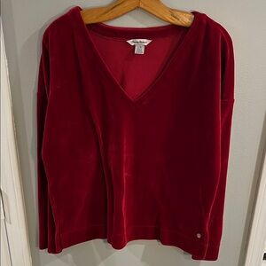 Tommy Bahama Vibrant Red velvet Top
